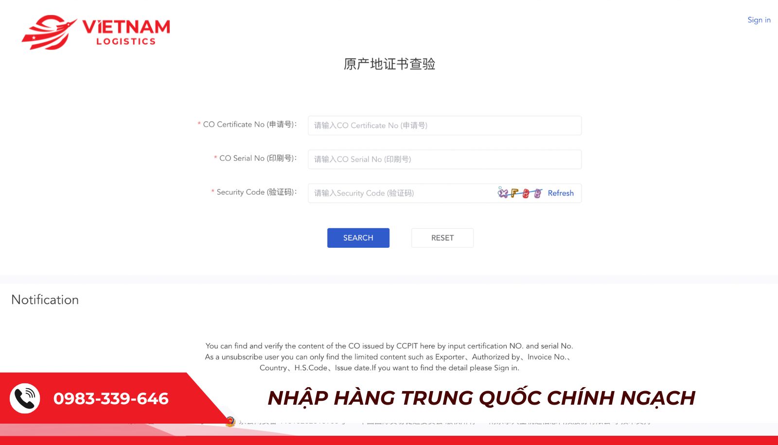 CO Form E được cấp bởi CCPIT
